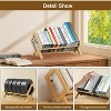 Wood Desktop Bookshelf, Small Bookcase Organizer Tilting Bookshelves Storage Rack Display Stand 19.7 Inches - 2 of 4