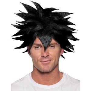 Underwraps Black Spiky Crunchyroll Anime Adult Costume Wig | One Size - 1 of 1