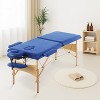 FDW Portable 84 Inches Long 28 Inchs Wide Hight Adjustable Table 2 Folding Massage Spa Facial Cradle Salon Bed W/Carry Case - 2 of 4