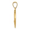 Black Bow Jewelry 14k Yellow Gold Hollow St. Cecilia Medal Pendant, 19mm (3/4 Inch) - 2 of 4