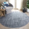 Mila MIL228 Power Loomed Indoor Area Rug - Blue/Grey - 6'7" Round- Safavieh - 2 of 3