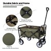 YONWAY Foldable Wagon Cart with Strapping System, Beach Wagon, Utility Cart,for Camping Shopping Sports Gardening Fishing Supports 225 Lbs - 4 of 4