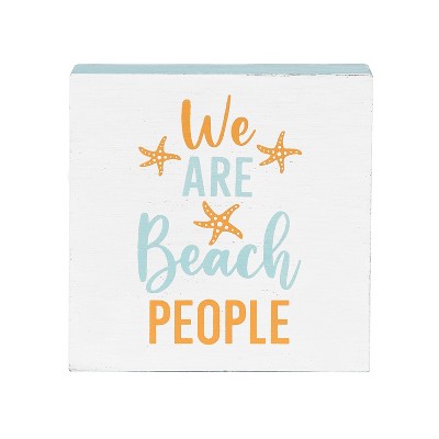 C&F Home We Are Beach People Shelf Block