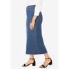 Jessica London Women's Plus Size True Fit Stretch Denim Midi Skirt - 4 of 4