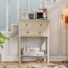 OUTSUPPLY Slim Console Table with 3 Drawers & Shelf, Narrow Sofa Table for Living Room, Hallway - 3 of 4