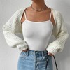Clearlove Women's Spring and Fall Cropped Cardigan Sweaters Lightweight Knit Open Front Shrugs Outfits - 3 of 4