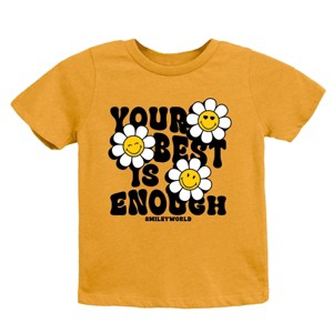 The Juniper Shop SmileyWorld Your Best Is Enough Floral Youth Short Sleeve Tee - 1 of 4