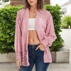 Anna-Kaci Swim Women's Sheer Chiffon Duster with Textured Floral Design - 2 of 4