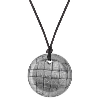 Chewigem Chewable Button Necklace, Silver