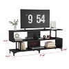 TV Stand for up to 60 Inch TVs, Modern Entertainment Center with Open Shelf, Charging Station, 4 Power Outlet & 2 USB Ports, for Living Room Bedroom - 2 of 4