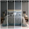 Gulches 5 Piece Queen Jacquard Bedspread Set with Throw Pillows,Teal - 3 of 4
