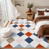 Coucheta Washable Checkered Area Rug, Non-Slip & Stain Resistant, Modern Geometric Plaid Carpet for Bedroom, Living Room, Hallway, Dining & Nursery - 3 of 4
