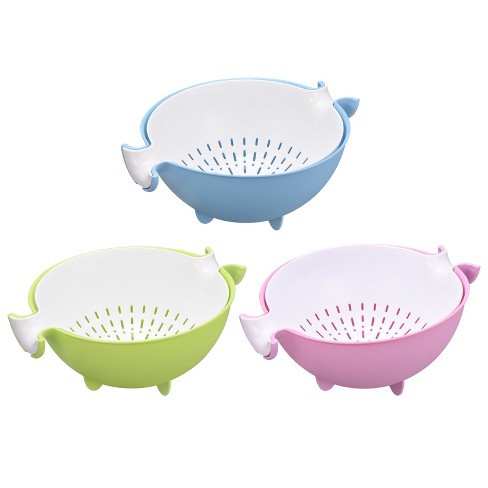 Multifunctional Plastic Colander Strainer Washing Rinse Bowl for