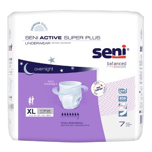 Seni Active Super Plus Disposable Underwear Pull On with Tear Away Seams X-Large, S-XL07-AP1, Heavy - 1 of 4