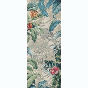 Unique Loom    Outdoor Botanical Kula Area Rug - 1 of 4