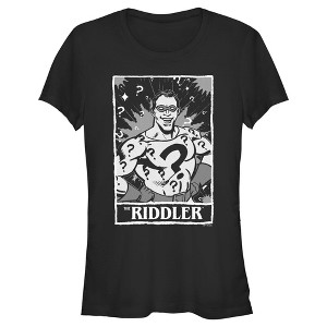 Juniors Womens Batman Riddler Tarot T-Shirt - 1 of 4