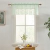 HLC.ME Isabella Floral Rod Pocket Lace Sheer Short Valance for Small Windows, Kitchen and Bathroom - 3 of 4