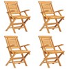 vidaXL Patio Dining Set Table and Chair Furniture 5 Piece Solid Wood Teak - 3 of 4