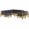 vidaXL Garden Lounge Set Dark grey, Bamboo Bamboo, Polyester Large - 3 of 4