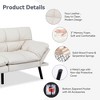 Dyonery 71" Convertible Futon Sofa Bed,Modern Memory Foam Futon Couch with Detachable Cushion,Adjustable Backrest & Armrest - 3 of 4