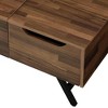 Lift-Top Coffee Table with Hidden Storage Drawer and Metal Splayed Legs for Living Room - 4 of 4