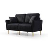 NicBex Couches for Living Room 2 Seater Loveseat Sofa Couch Modern Velvet Upholstered Sofa With Pillows and Metal Legs for Bedroom,  Apartment - 2 of 4