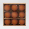9ct 80mm Christmas Flocked Ball Ornament Set Dark Brown - Wondershop™ - 3 of 4