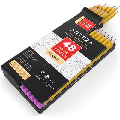 Arteza Box of #2 HB Pre-Sharpened Pencils, Number 2 Bulk Pencil School Supply - 48 Pack (ARTZ-8119)