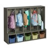 ECR4Kids Streamline 5-Section Coat Locker with Bench and Scoop Front Storage Bins, Toddler Size, Grey Wash - 4 of 4