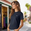 Dalix Salty Embroidery Cotton Tee Short Sleeve Casual Shirt Spring Summer Everyday Womens - 4 of 4