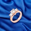 Slickblue Gorgeous 2.8 Ct. Three Stone Engagement Ring in Rose Gold Tone or Silvertone Options, Size 5-10 - 3 of 3