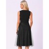 INSPIRE CHIC Women's Sequin Lace V Neck Sleeveless Wedding Guest Dress - 3 of 4