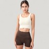 Anna-Kaci Active Women's Ribbed Seamless Sports Bra with Scoop Neck and Wide Straps - 2 of 4