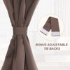 Unique Bargains Blackout Tie Up Pocket Window Door Curtain 1 Panel - 4 of 4