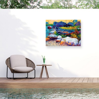 "Judy East Coast Boat Faa" Outdoor Canvas