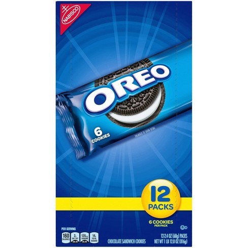 Oreo Chocolate Sandwich Cookies Snack Packs 2 4oz 12ct Target