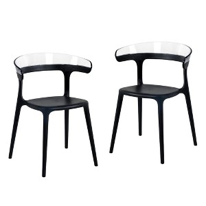 Omax Decor,Mia Resin Patio Dining Chair - (Set of 2) - 1 of 4