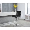 Sloan Adjustable Faux Leather Swivel Barstool Black - Boraam: Chrome Base, Counter to Pub Height - 2 of 4