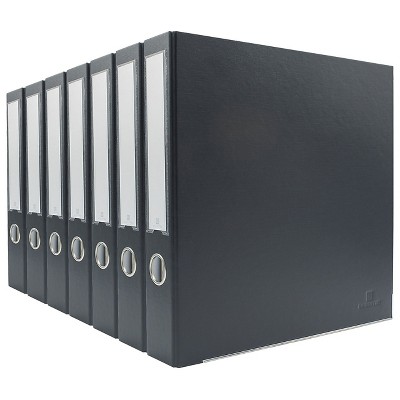 Bindertek 3-Ring 2-Inch Premium Binder 7-Pack Dark Grey 3SLPACK-DG