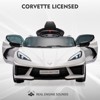 12V Kids Ride-On Sports Car – Licensed Corvette Electric Car Toy with Remote Control, Visual Dashboard, LED Lights & Music - 3 of 4