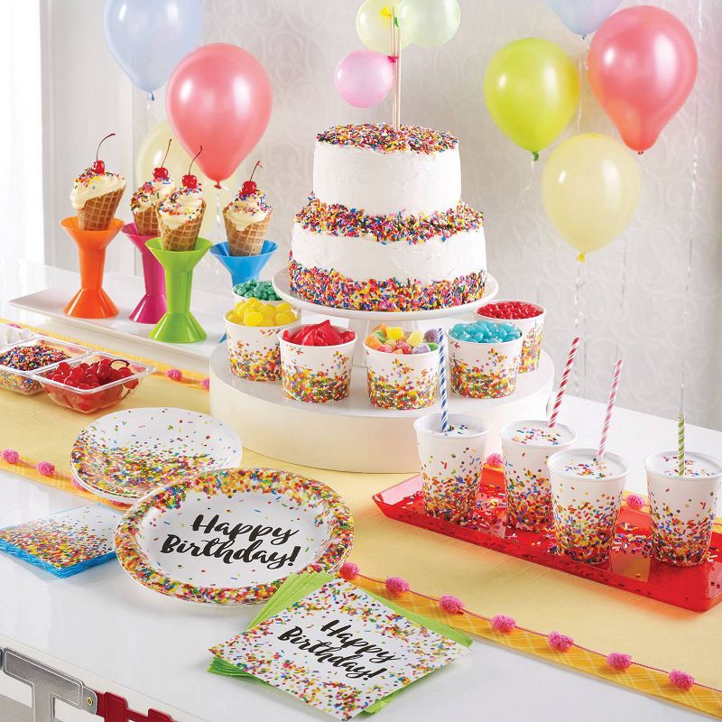 3ct Confetti Sprinkles Plastic Tablecloths, 2 of 4