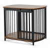 31.5" Dog Crate,Modern Dog Crate With Wooden End Table,Dog Kennel Furniture,Dog Crate For Small And Medium Dogs-Cuddlewood - 3 of 4