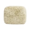 Jennifer Taylor Home Enchante 24.5" Mongolian Sheepskin Rectangular Accent Ottoman, Taupe Beige Genuine Fur - 4 of 4