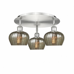Fenton - 3 Light Flush Mount In Art Deco Style-8 Inches Tall and 18.25 Inches Wide - 1 of 1