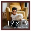 PosterPalooza | Square Minimalist Brown Picture Frame - UV Acrylic, Foam Board Backing, Hanging Hardware - 2 of 4