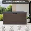Syemin Storage Shed, Waterproof Storage Shed for Cleaning Tools and Garden Accessories, Brown, 45.7"*23.6"*23.6" - 3 of 4