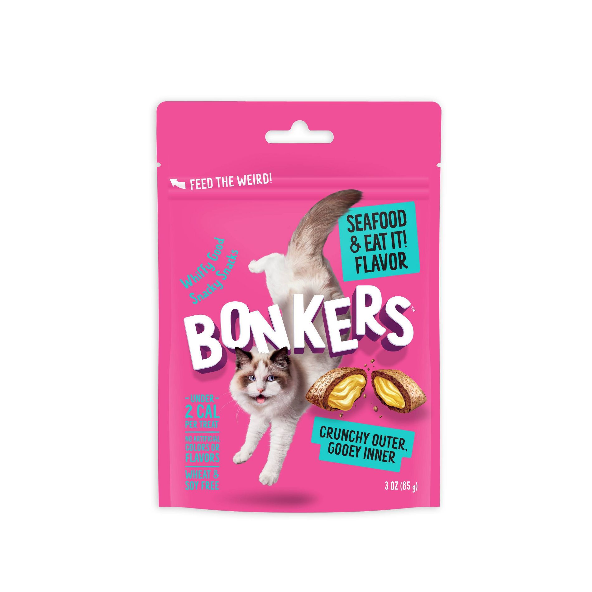 Bonkers Bites Seafood Flavor Cat Treats - 3oz