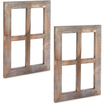 Juvale 2 Pack Distressed Window Pane Frame, Farmhouse Décor (11 x 15.8 in)