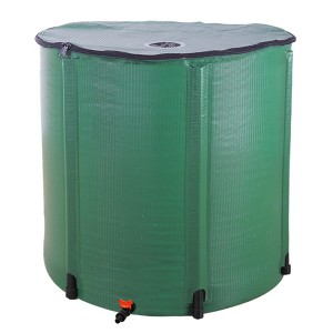 NAYSAYE Rain Barrel 200 Gallon Green PVC Foldable Water Collection Container with Spigot for Garden Use, Green, 37.8"*37.8"*39.37" - 1 of 4