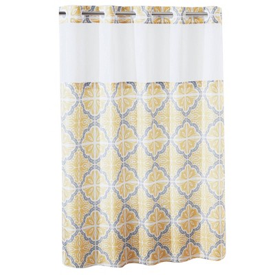 Missioi Medallion Shower Curtain with Liner Yellow - Hookless